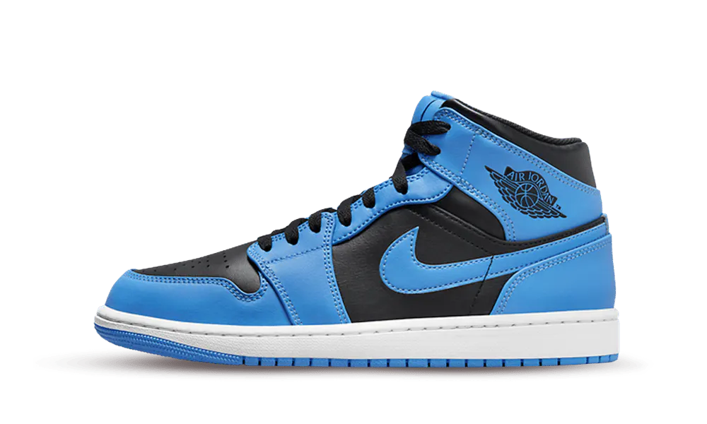 Jordan 1 Mid Black University Blue – soleHub