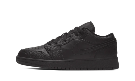 Jordan 1 Low Tumbled Leather Black (GS)