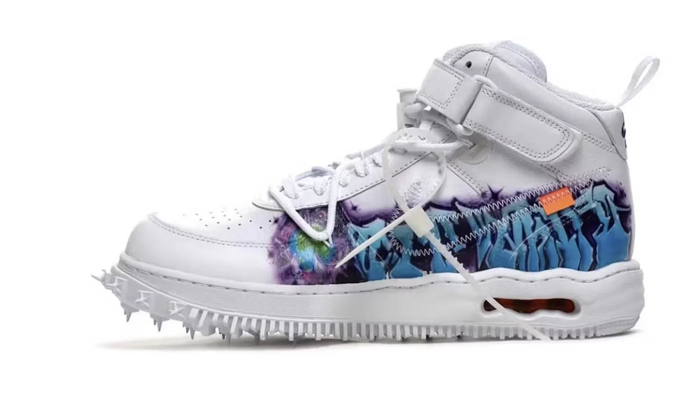 Nike Air Force 1 Mid Off-White Graffiti White