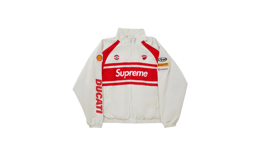 Supreme Ducati Track Jacket Light Grey