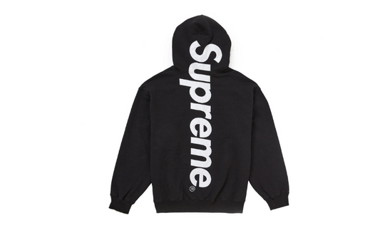 Supreme Satin Applique Hooded Sweatshirt (FW24) Black