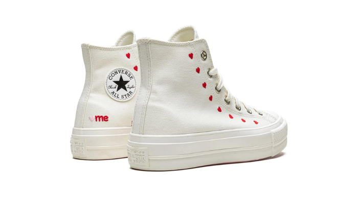 Converse Chuck Taylor All Star Lift Hi White Red (Women's)