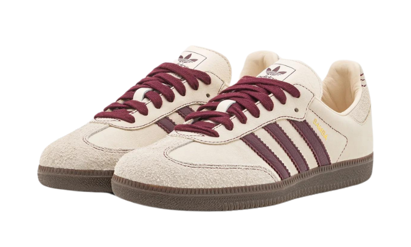 adidas Samba OG Wonder White Maroon (Women's)