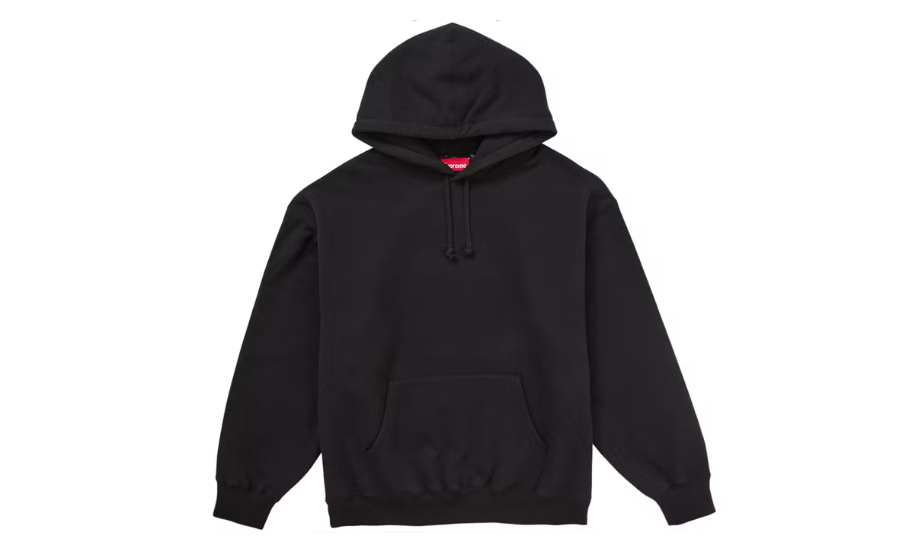 Supreme Satin Applique Hooded Sweatshirt (FW24) Black