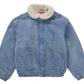 Supreme Faux Shearling Lined Bomber Jacket Denim