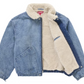 Supreme Faux Shearling Lined Bomber Jacket Denim