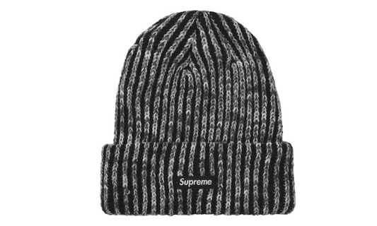 Supreme Rainbow Knit Loose Gauge Beanie (FW21) Black