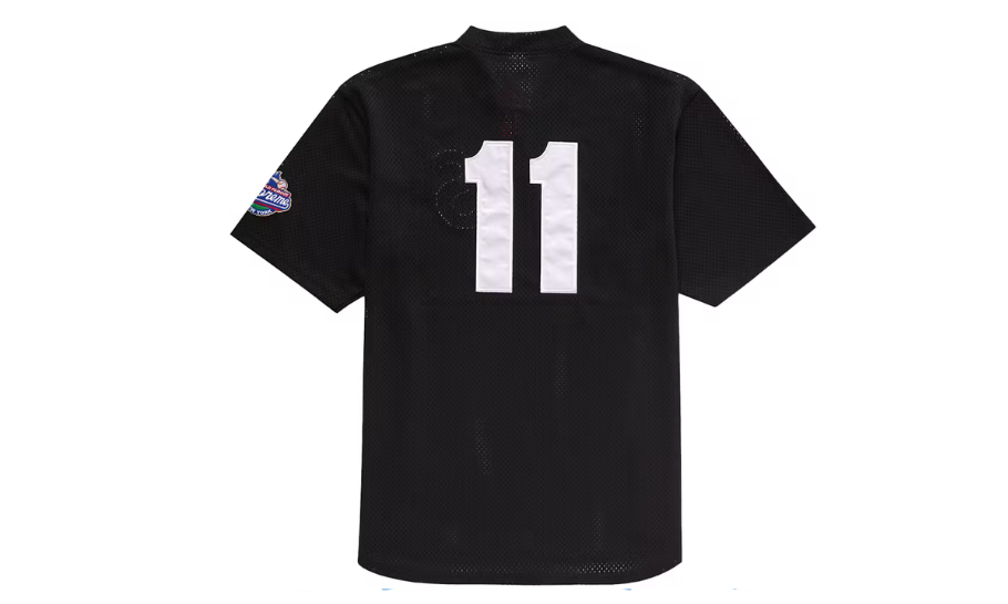 Supreme S Logo Baseball Henley Black