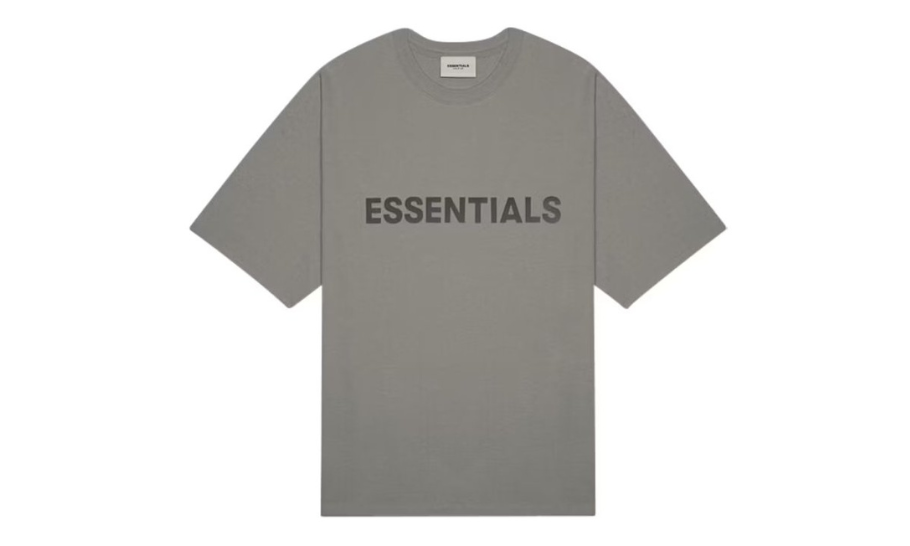 Fear of God Essentials Boxy T-Shirt Applique Logo Gray Flannel/Charcoal