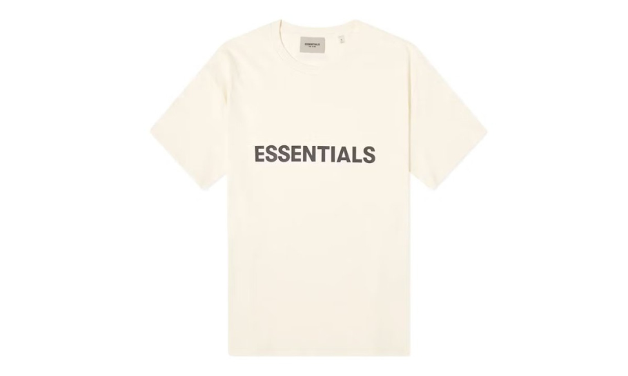 Fear of God Essentials Boxy T-Shirt Applique Logo Butter Cream