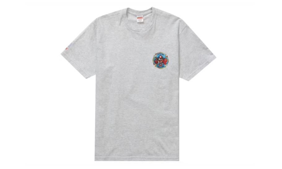 Supreme FDNY Engine 9 Tee Ash Grey