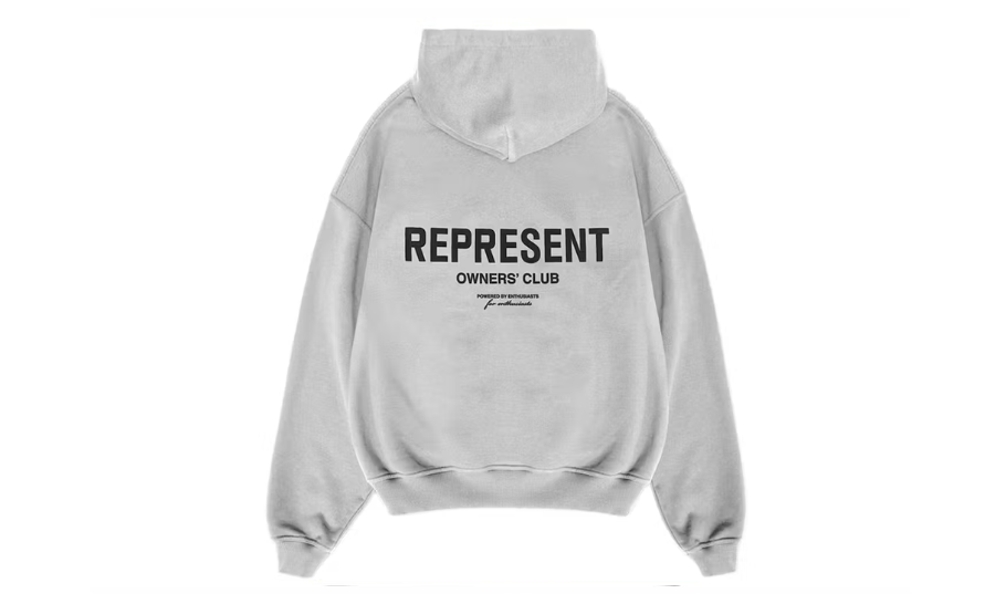 Represent Owners Club Hoodie Ash Grey/Black