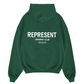 Represent Owner's Club Hoodie Racing Green/White