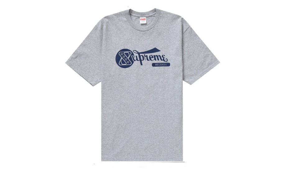 Supreme Records Tee Heather Grey