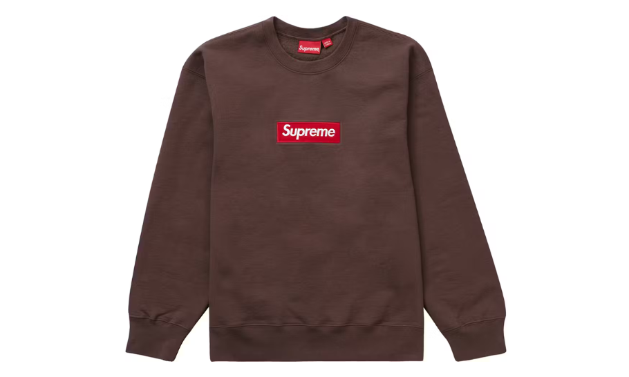 Supreme Box Logo Crewneck (FW22) Brown