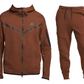 Nike Sportswear Tech Fleece Hoodie &amp; Joggers Set Cacao Wow/Black