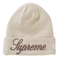 Supreme New Era Script Beanie Natural