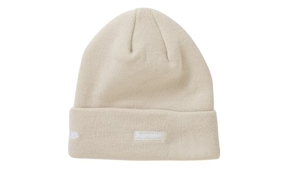 Supreme New Era Script Beanie Natural