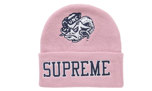 Supreme Mitchell & Ness NCAA Beanie Pink