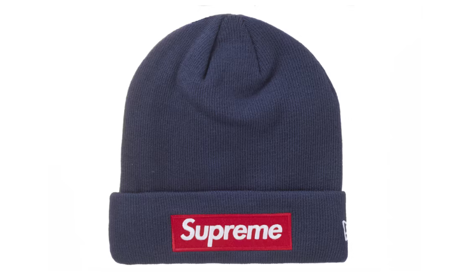 Supreme New Era Box Logo Beanie (FW24) Navy