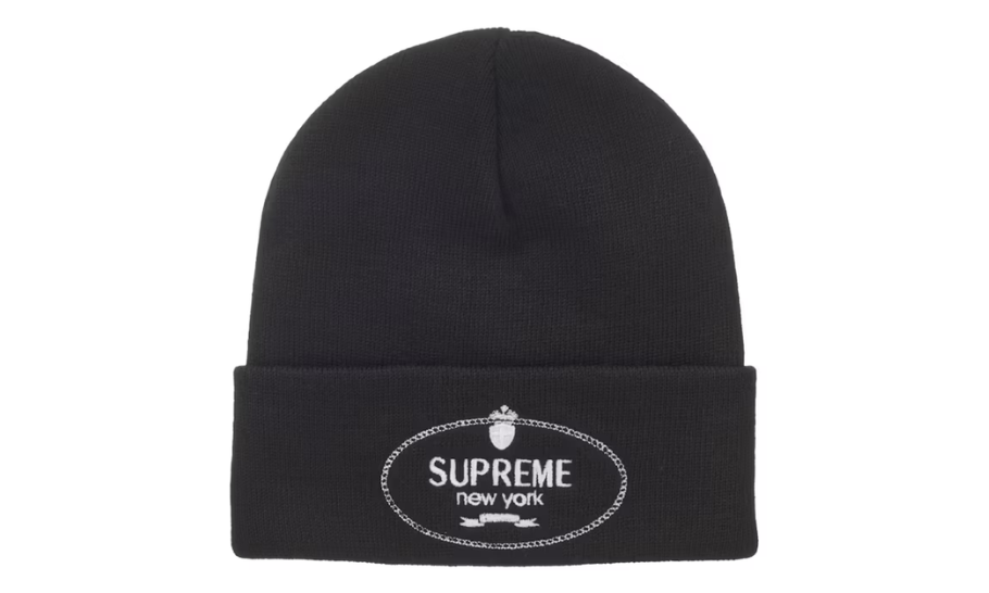 Supreme Crest Beanie Black