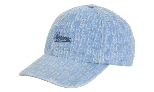 Supreme Needle Punch Denim 6-Panel Blue