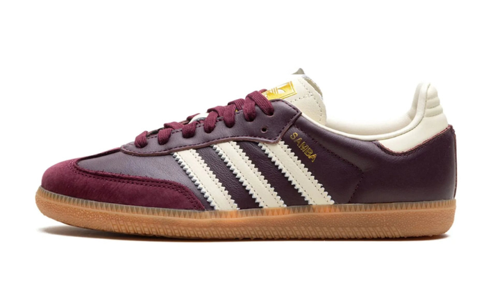 adidas Samba OG Maroon Gold Metallic (Women's)