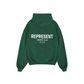 Represent Owner's Club Hoodie Racing Green/White