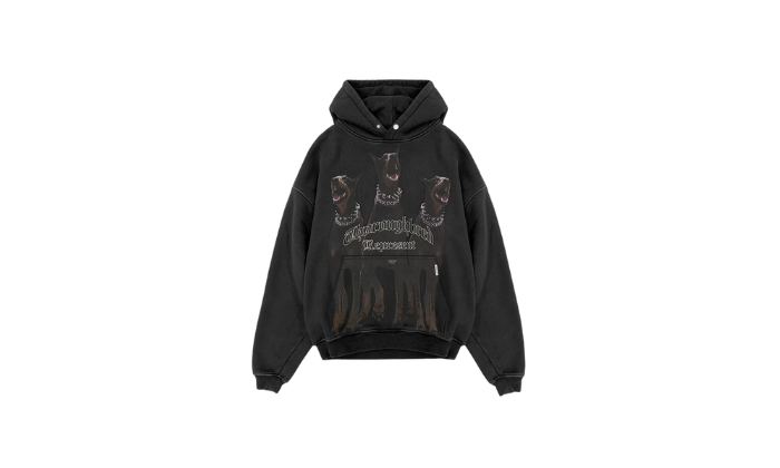 Represent Thoroughbred Oversized Hoodie Vintage Black