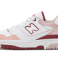 New Balance 550 White Scarlet Pink