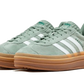 adidas Gazelle Bold Silver Green Gum (Womens)