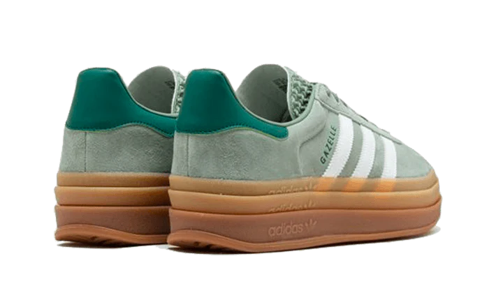 adidas Gazelle Bold Silver Green Gum (Womens)