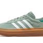 adidas Gazelle Bold Silver Green Gum (Womens)