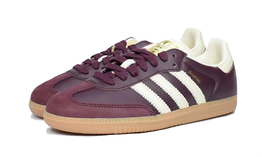 adidas Samba OG Maroon Gold Metallic (Women's)