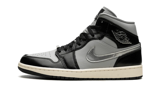 Jordan 1 Mid SE Black Metallic Silver (Women's)