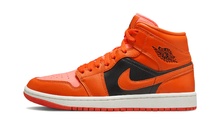 Jordan 1 Mid SE Rush Orange Crimson Bliss (Women's)