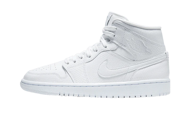 Jordan 1 Mid White Snakeskin (Women's)