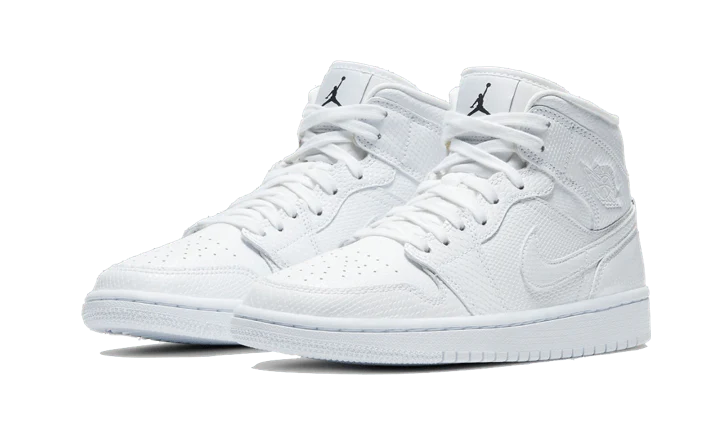 Jordan 1 Mid White Snakeskin (Women's)