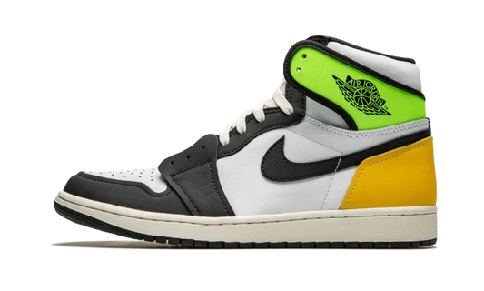 Jordan 1 Retro High White Black Volt University Gold