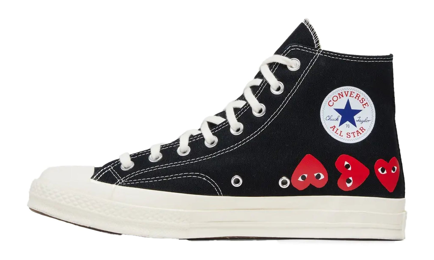 Converse Chuck Taylor All Star 70 Hi Comme des Garcons PLAY Multi-Heart Black