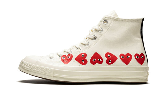 Converse Chuck Taylor All Star 70 Hi Comme des Garcons PLAY Multi-Heart White