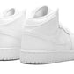 Jordan 1 Mid Triple White Tumbled Leather (GS)