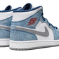 Jordan 1 Mid French Blue Fire Red