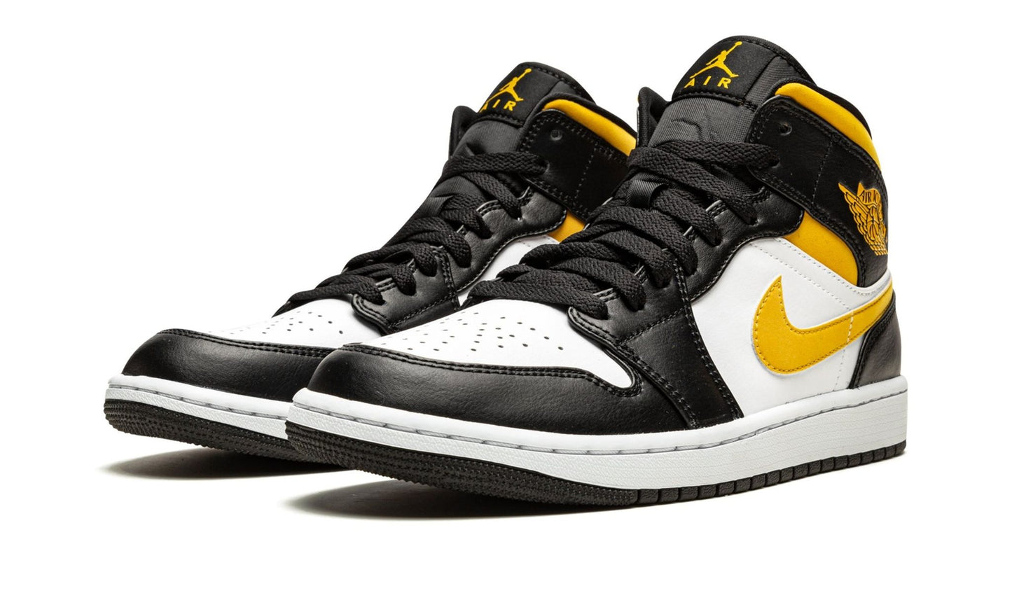 Jordan 1 Mid White Pollen Black