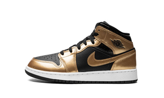 Jordan 1 Mid SE Metallic Gold Black (GS)