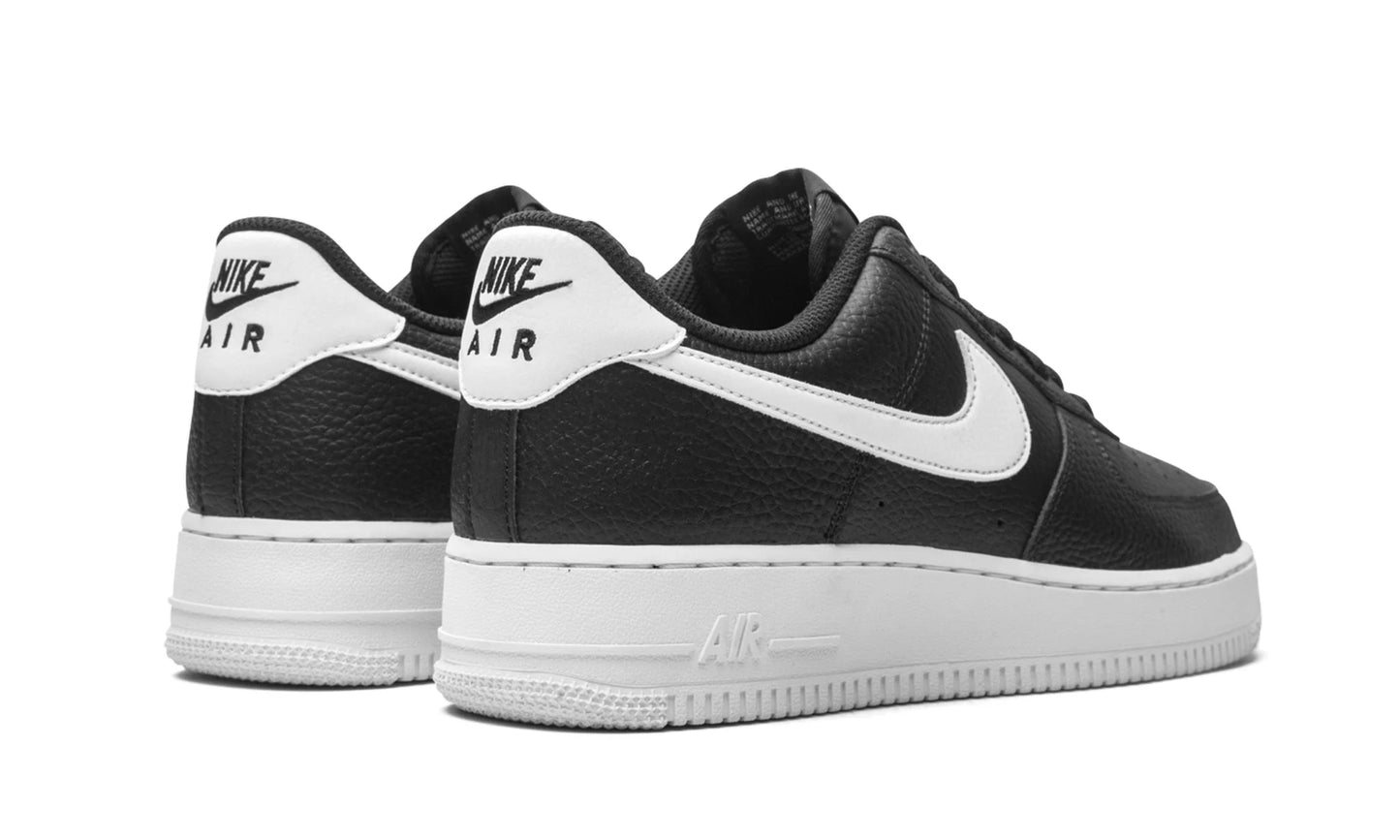 Nike Air Force 1 Low '07 Black White Pebbled Leather