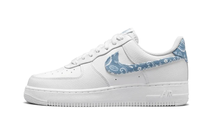 Nike Air Force 1 Low '07 Essential White Worn Blue Paisley