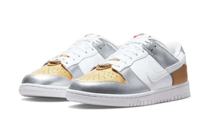 Nike Dunk Low Gold Silver