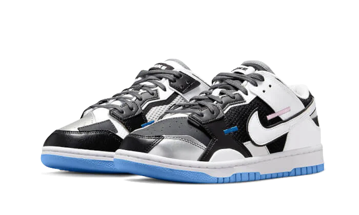 Nike Dunk Low Scrap Black Neutral Gray University Blue White