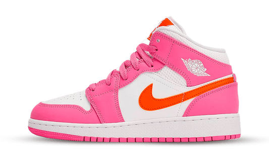 Jordan 1 Mid Pinksicle Safety Orange (GS) - soleHub